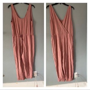 Anthropologie DREW soft pink oversized jumpsuit M